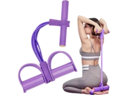 Faixas Elásticas De Resistência Para Fitness 6-tubos Com Pedais Tornozelo, Aparelho Exercícios Alças Yoga