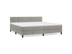 Box Spring Bed, Box Spring Beds Vidaxl Cinzeto Veludo (200 X 200 Cm)