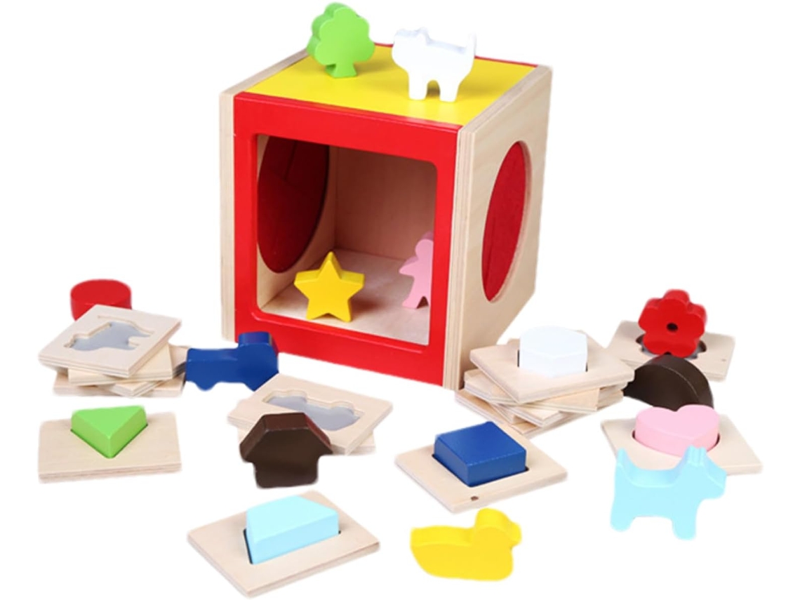 Brinquedo De Encaixe De Madeira, Percepção Sensorial Em Madeira, Jogo De Mesa, Brinquedo Educativo I Vayotoy