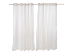 Cortinas Fio Slub (tamanho 66'' x 72'', totalmente forradas)