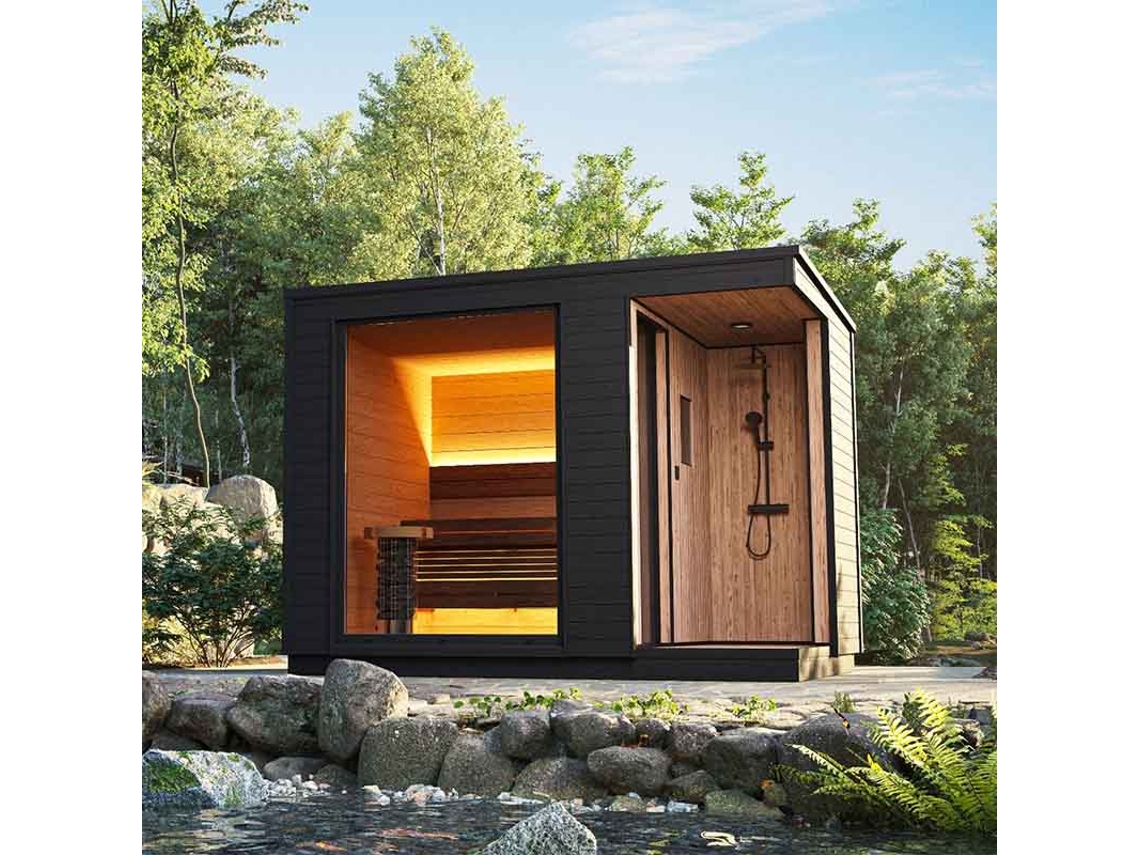 Sauna Exterior Helsinki L com Duche