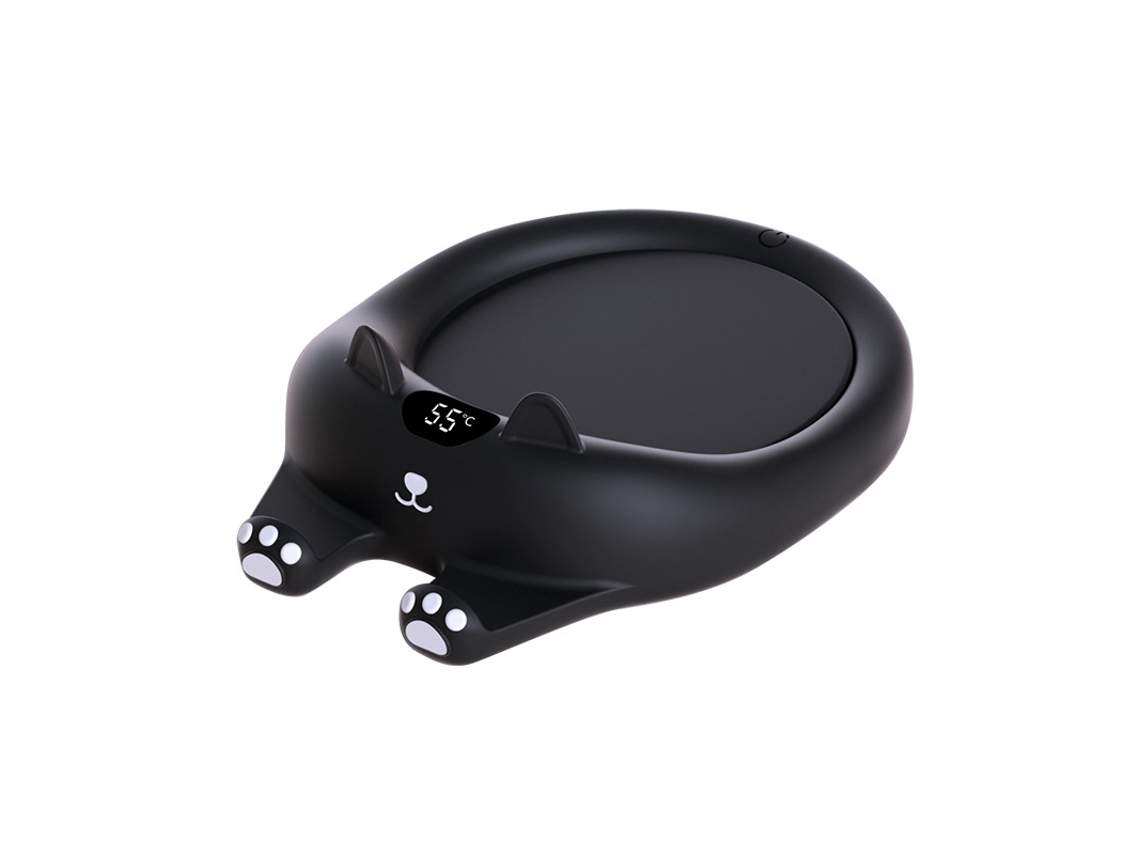 Lurelia Aquecedor De Canecas Usb 3 Temperaturas Desligamento Automático Toque Silicone Preto Para Café Chá