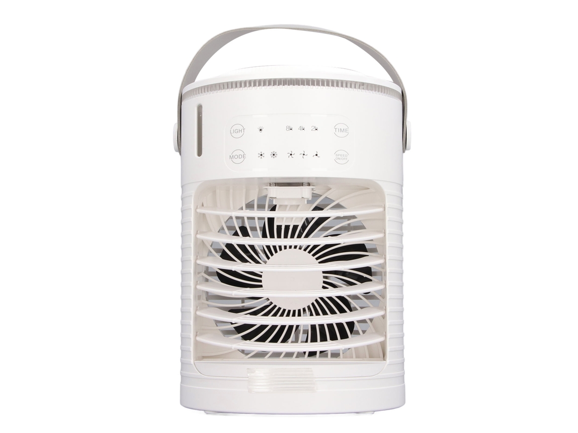 Ventilador De Mesa Com 3 Velocidades, 2 Níveis De Névoa, Luz Noturna Colorida, Portátil E À Prova D'água
