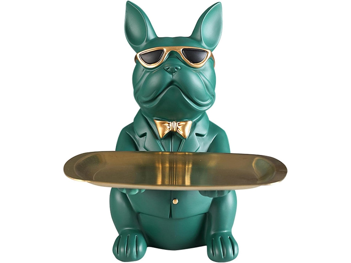 1 Peça Estatueta Decorativa de Bulldog Multifuncional BRILVIBERA