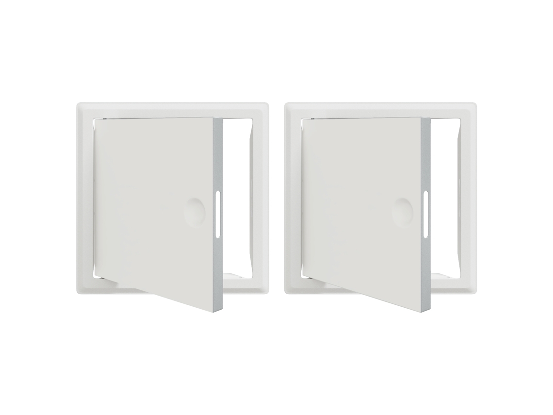 Conjunto 2 Painel De Acesso Vidaxl Branco Aço Revestido A Pó (23 X 23 X 3 Cm)