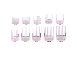 10pcs Pentes De Posicionamento Para Tijela De Cabelo Pente Guia Substituição Conjunto Cor Rosa Roxa