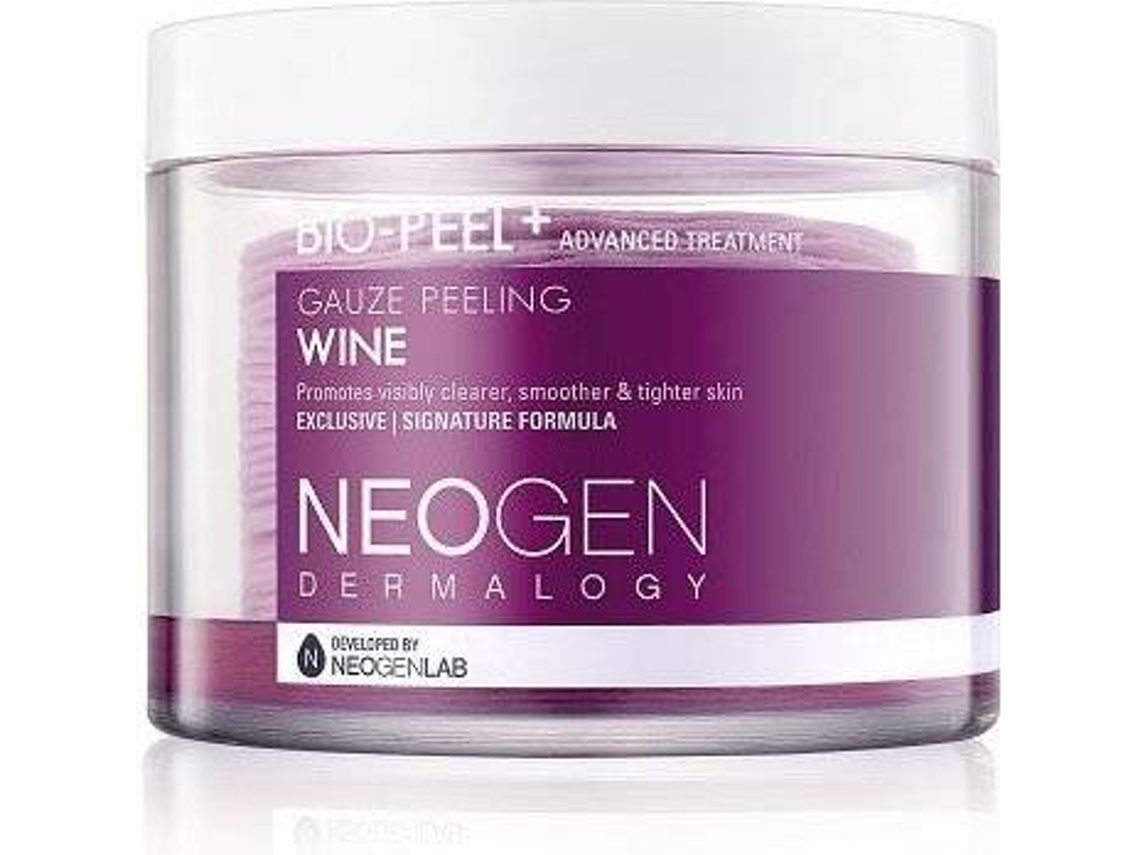 Óleo de Limpeza NEOGEN DERMALOGY Bio-Peel+ Gauze Peeling Wine Exfoliating Cotton Pads With Skin Smoothing And Pore Minimizing Effect (30pc)