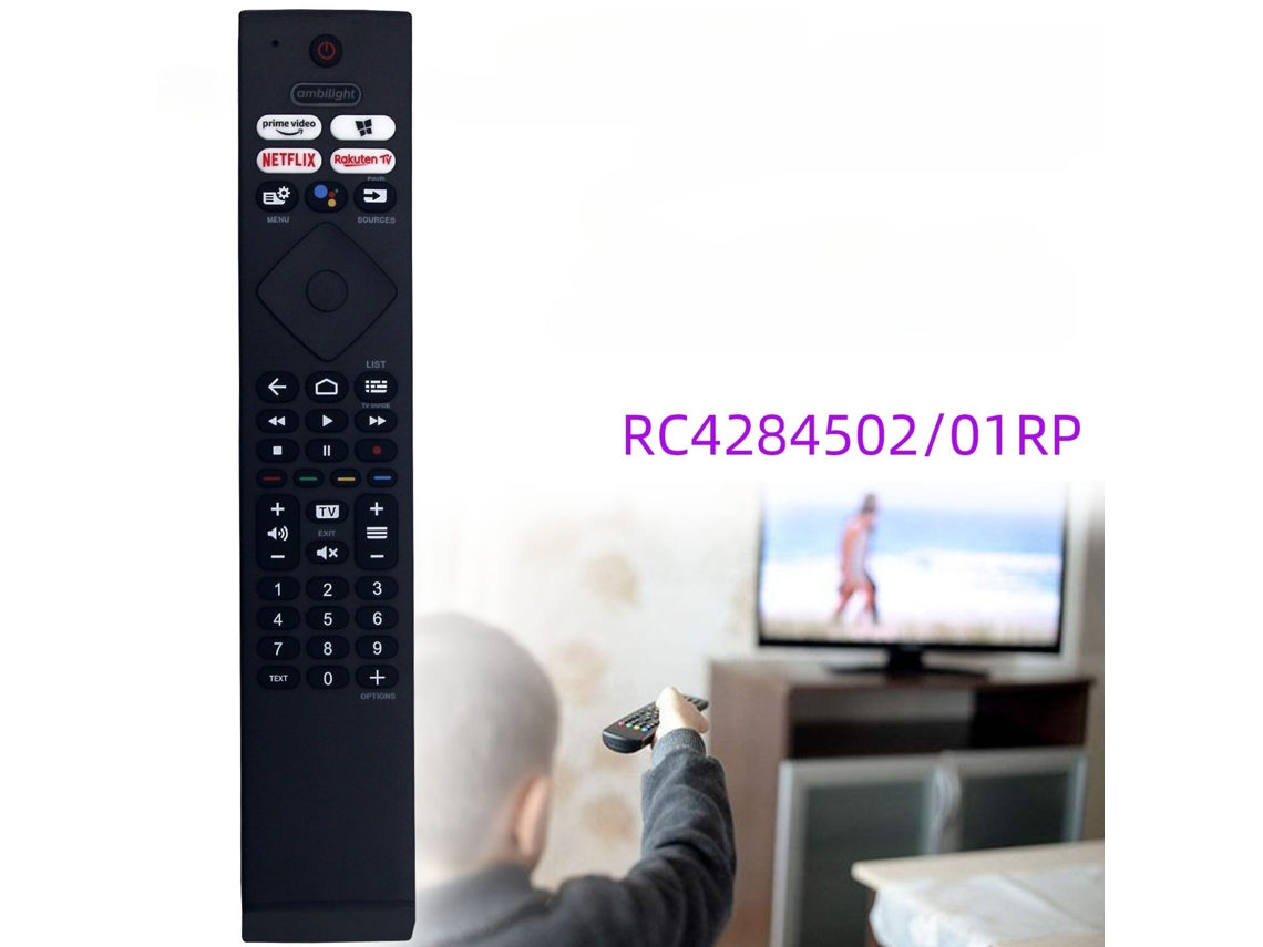 Comando de TV para Philips Rc4284502/01rp com controle por voz XIAOMOYU