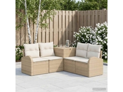 Vidaxl Conjunto De Sofás 5 Unid. Bege E Branco Creme