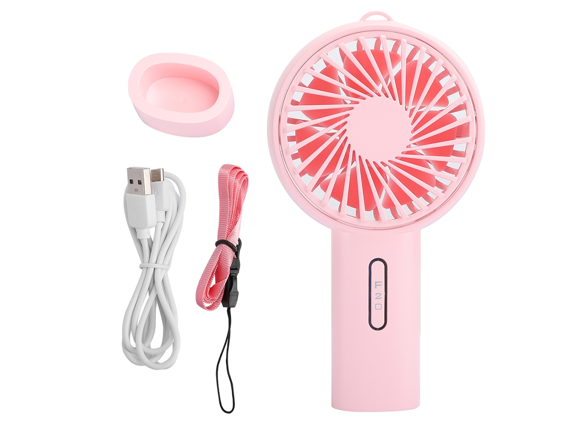 Ventilador Pequeno Portátil (recarregável, Rotativo) Dormitório Escritório Mesa Usb Mini Ventilador Elétrico Portátil Rosa