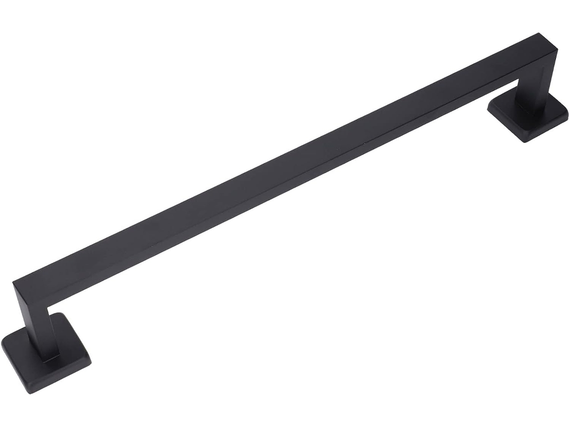 Suporte Para Toalha De Mão Kuidamos, Em Aço Inoxidável Preto, Elegante, Para Banheiro E Cozinha, 540g 19, 05oz, Design