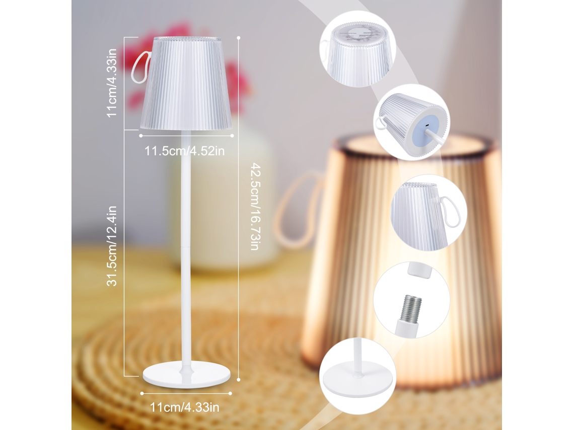 2026 lâmpada de Mesa Led Rgb Moderna com Controle Táctil Regulável Luz Noturna Ambiente para Sala Dormitório Escritório