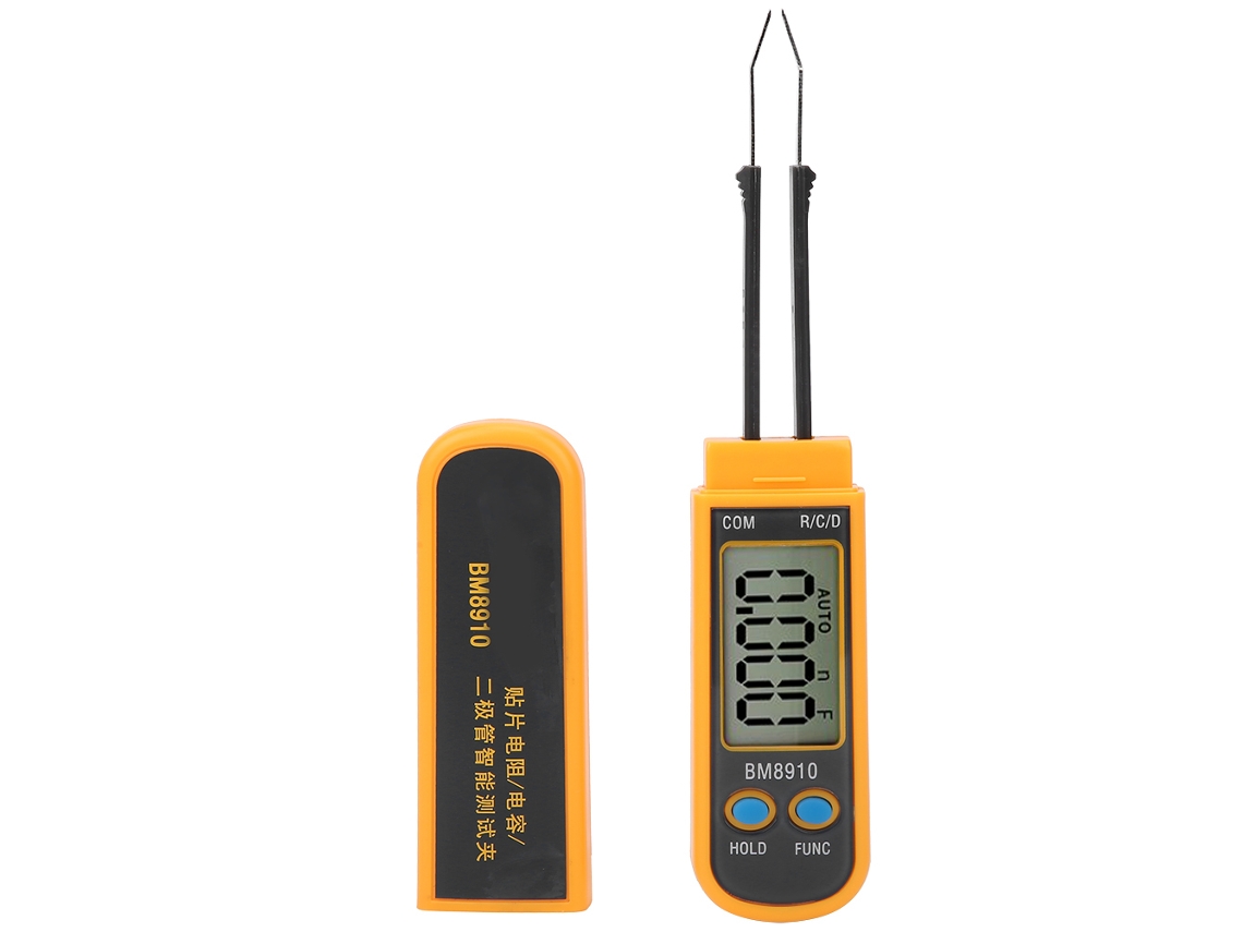 Testador de Resistência e Capacitância YURU, Bm8910, Pinça Tweezers, SMD, Display HD | S/MARCA