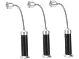 Conjunto De 3 Peças De Luzes Led Para Churrasco Ao Ar Livre Com Tubo Flexível E Base.