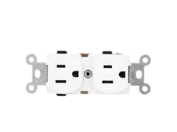 Socket Doble Ydu-205 15a Blanco, Para Equipos De Gran Potencia, Gabinetes Eléctricos