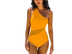Traje de Banho Monopaco Amarelo Tamanho L Verão Praia Moda