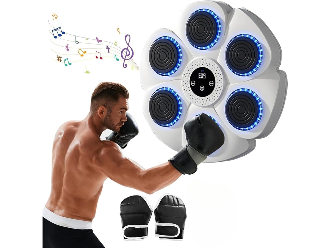 Máquina De Boxe Bluetooth Para Treinamento, Suporte De Parede Para Socos, Equipamento Eletrônico Musical - Blanco Henten Home