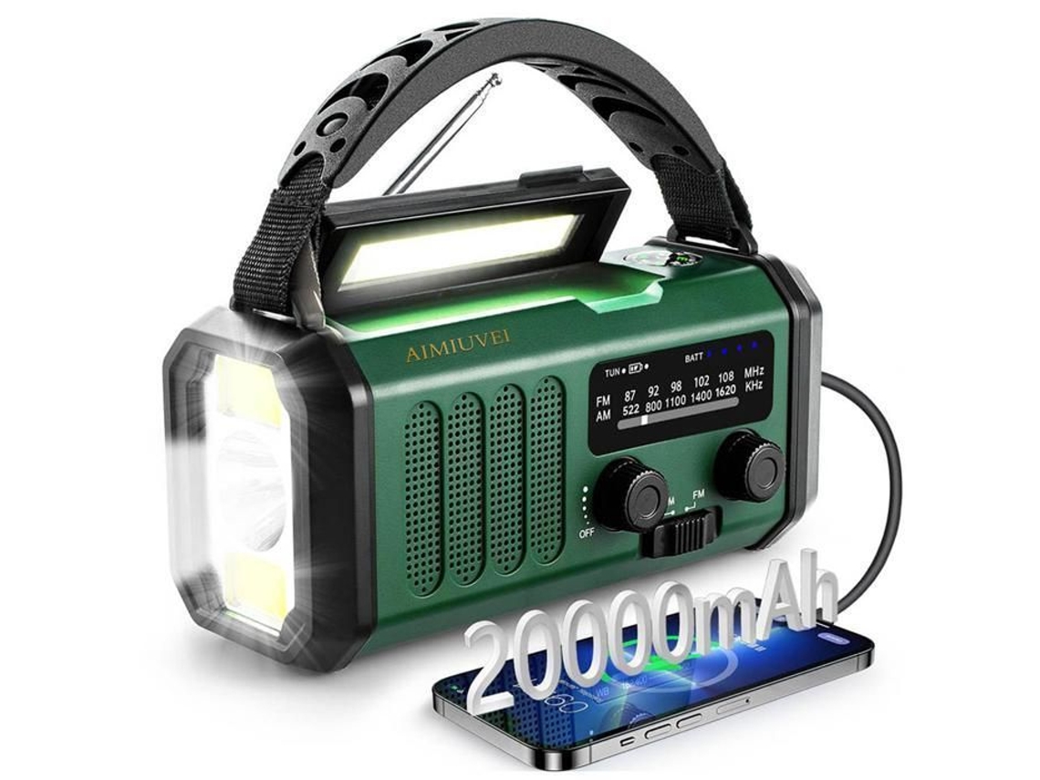 Radio Portátil - - 20000mah - Batterie 20 000 Mah - Solaire Manivelle - Am/fm Ondes Courtes