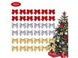 36 Peças Conjunto Laços de Natal Mini 7x6cm S/MARCA