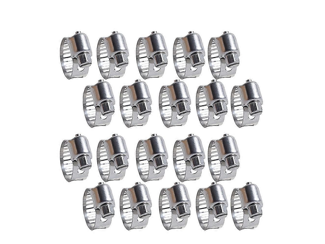 20 Abraçadeiras de Mangueira de Aço Inoxidável Ajustáveis 3/4 para Condutos 16 25mm