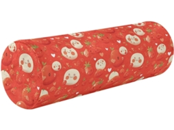 Travesseiro Cervical Redondo Frodotgv Capa Removível para Dormir e Aliviar a Dor, Vermelho Tomate Fácil de