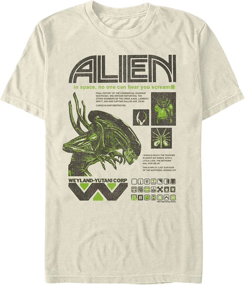 T-shirt Rockinstone Final Report Alien(s)