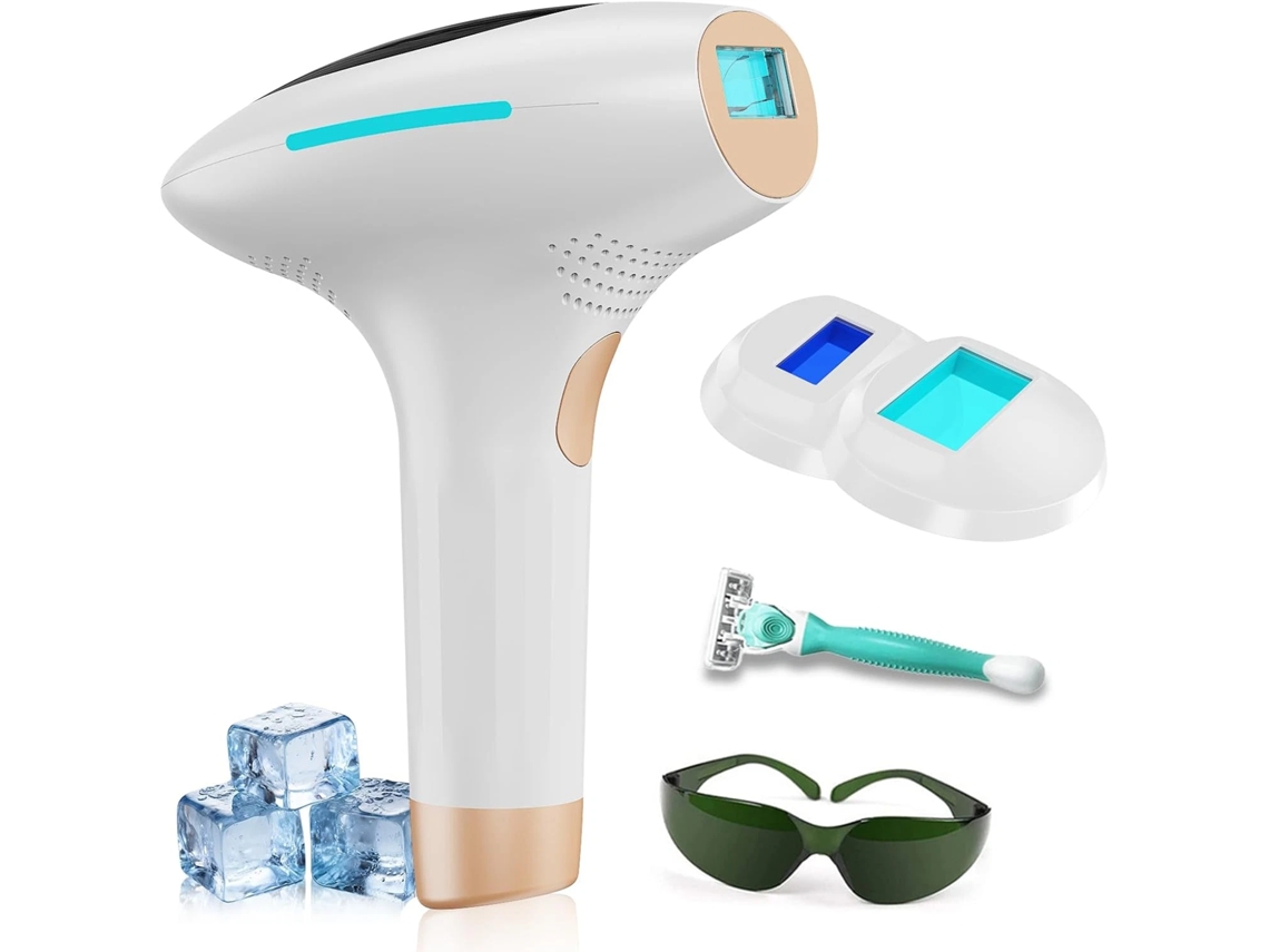 Aparelho de Depilação Ipl com Resfriamento para Uso Doméstico no Rosto e no Corpo IKIKSO (branco)