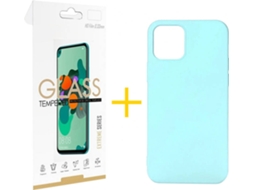 Kit Capa e Película Apple iPhone 11 Pro SKYHE Liso (Verde Água)