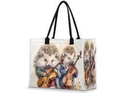 Bolsa Grande Tropicallife com Alça Superior para Mulheres e Meninas 42 X 17 X 33 Cm Estampa de Violino e Ou de