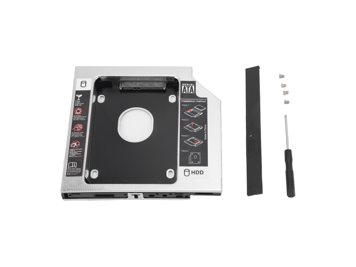 Enclosure De Disco Rígido E Ssd Sata Para Segunda Unidade Sata, Prato Porta-disco Para Slot De Cd Dvd Rom De 12.7mm