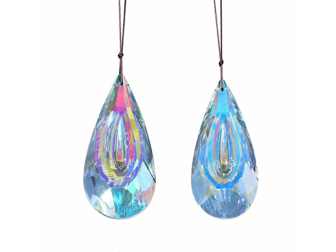 Cristal De 120 Mm, Pacote Com 2 Unidades De Pingentes Grandes Em Formato De Prisma Para Pendurar, Ideais Para Criar Arco-íris.