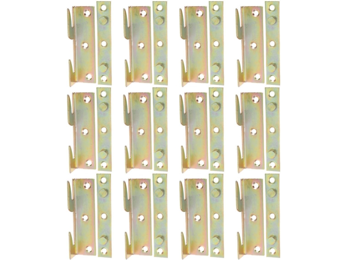 Conjunto De Ferragens Para Cama Ipetboom Com Design Vintage, Aço Laminado A Frio, Dourado, 12 Peças, Uso Versátil