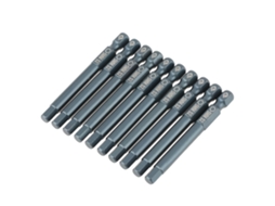 Conjunto De 10 Brocas De Parafusadeira De Cabeça Hexagonal, 1/4 Polegada, 65mm, Aço Liga S2, H6.3*65mm*h5