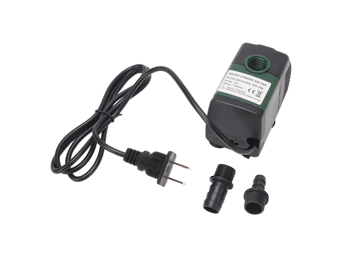 Bomba Submersível 25w 1500l/h Ip68 Para Fonte De Aquário Filtrada Circulação De Água Plugue 110v Eua Verde