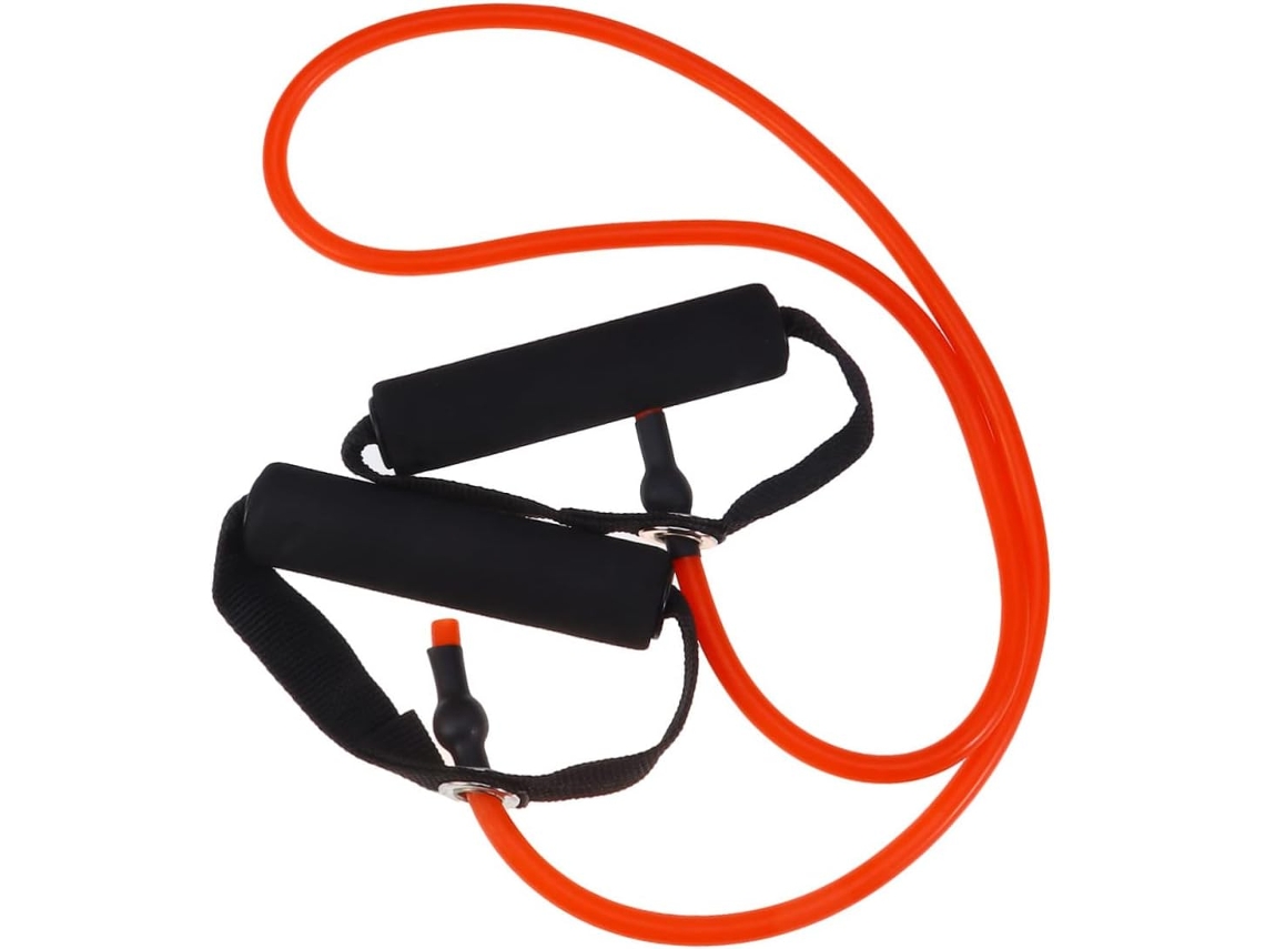 Tubo De Resistência Preto E Resistente Com Alças, Feito Látex, Para Pilates Treinamento Força Equipamento