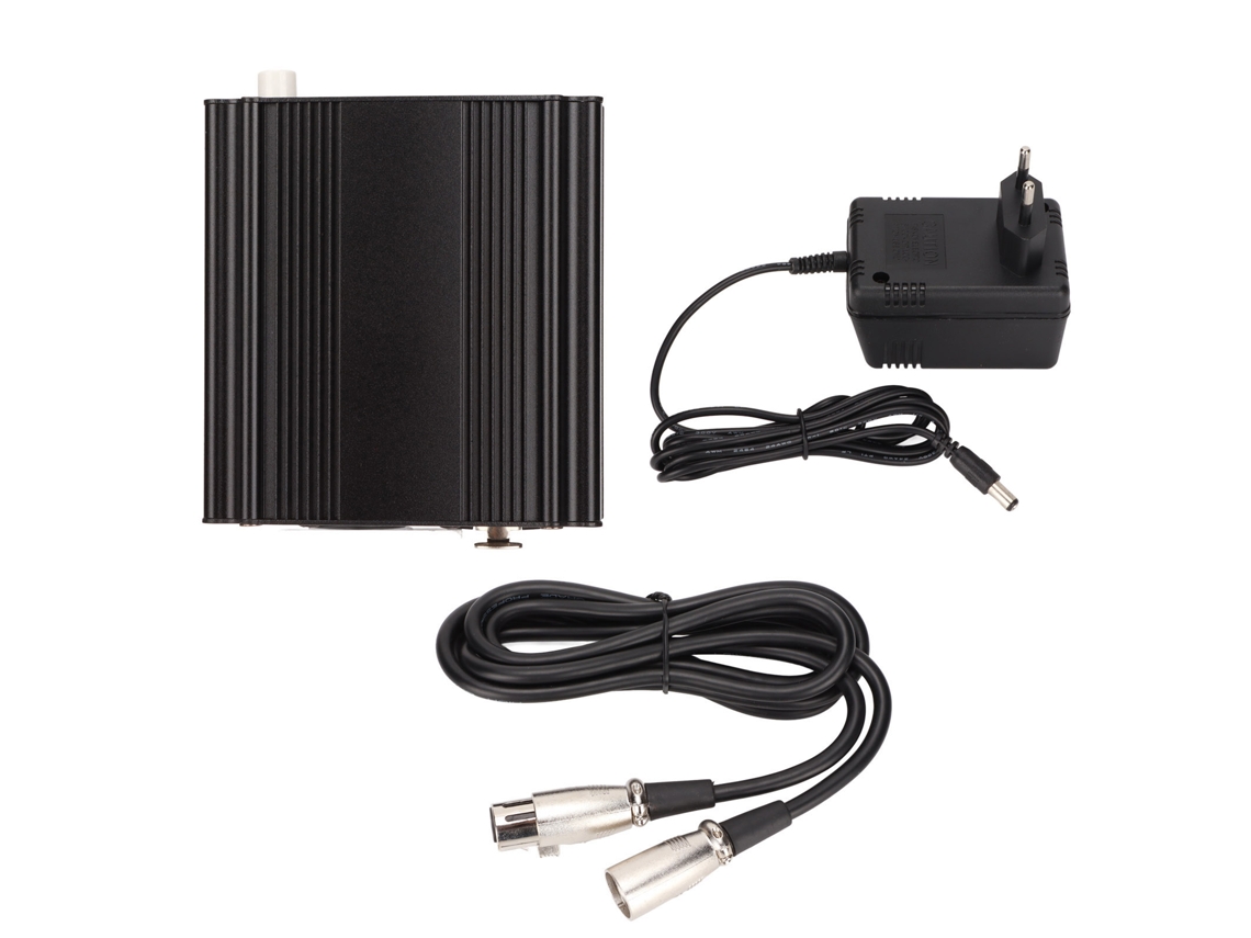 Fonte de Energia Phantom 48v LAXISCREED com Cabo Xlr 3 Pinos Plugue Eu