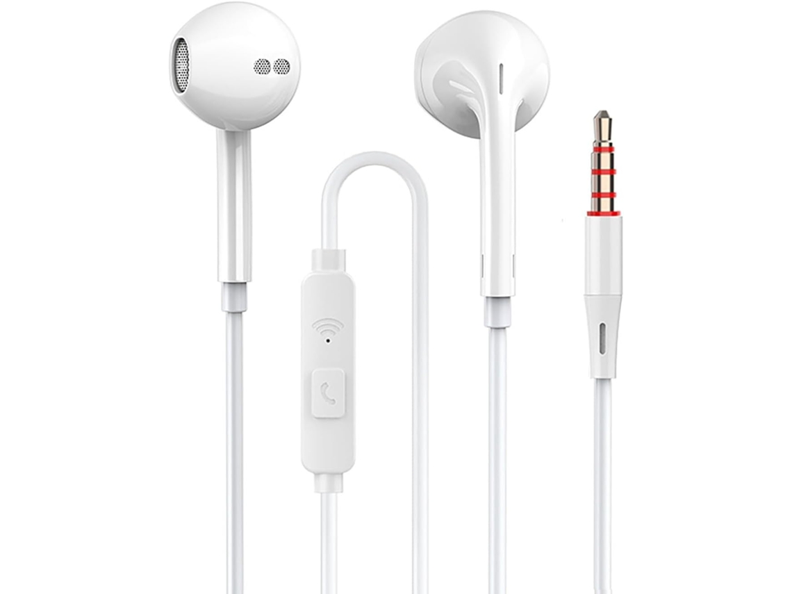 Fones De Ouvido 2026 Com Cabo E Para Nítidas Karaokê (branco, 110 Cm)