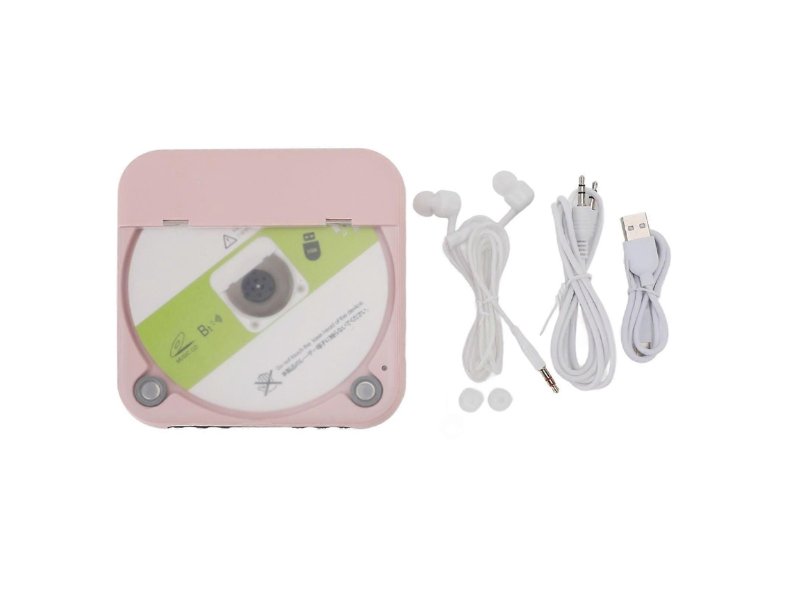 Leitor de Cd Portátil TAISHENGDA com suporte para Fones de Ouvido, entrada Usb e Aux, Bluetooth, Recarregável