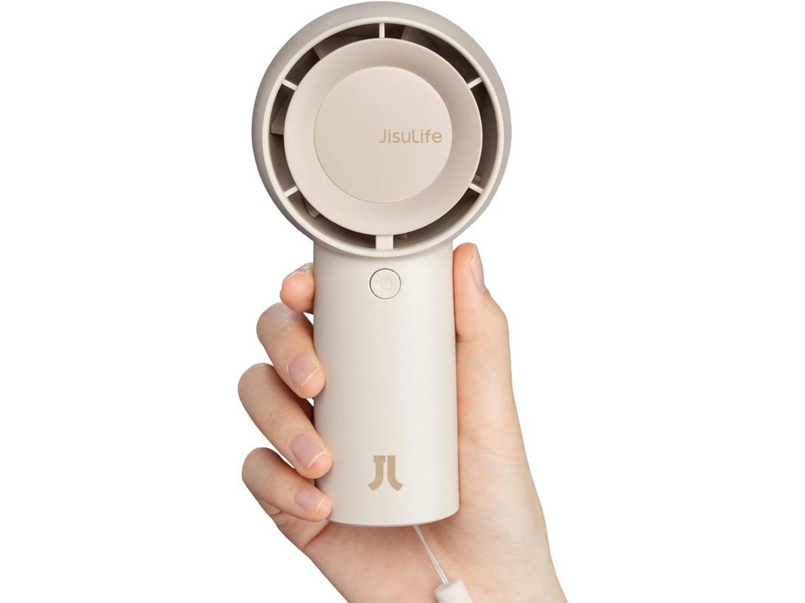 Ventilador Portátil Lalamoli Recarregável Por Usb Com 5 Velocidades Para Viagens/exteriores/ Castanho 4000mah