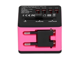 Adaptador de viagem universal, conversor de energia, plugue UE Reino Unido EUA Japão Austrália Canadá 100-240 V