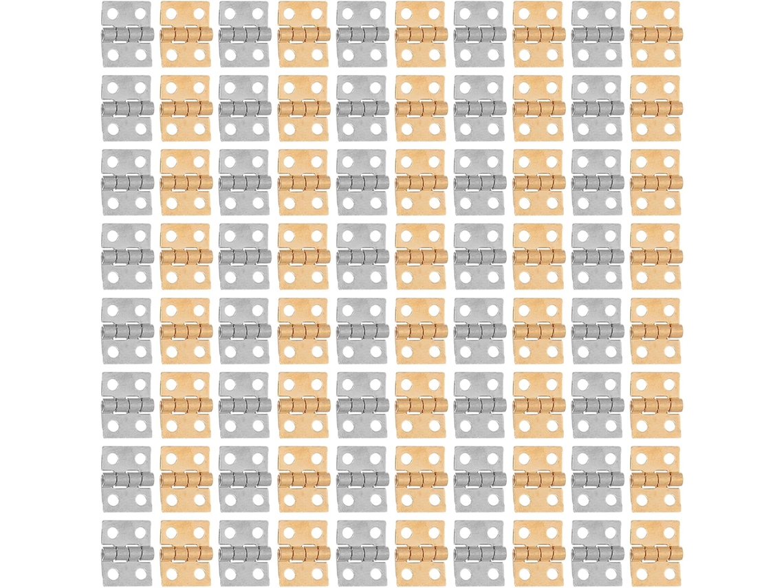 Dobradiças De Cobre Para Caixas Bijuteria, 100 Peças, Design Com 4 Furos Para Projetos Diy