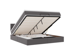 Cama Otomana com Colchões LED Couro Artificial 180x200 cm com MAISON EXCLUSIVE