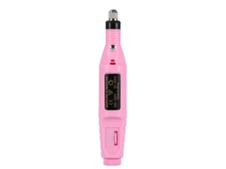 Máquina De Manicure Elétrica Com 12 Tipos De Brocas De Lixa E Polimento Para Unhas Rosa