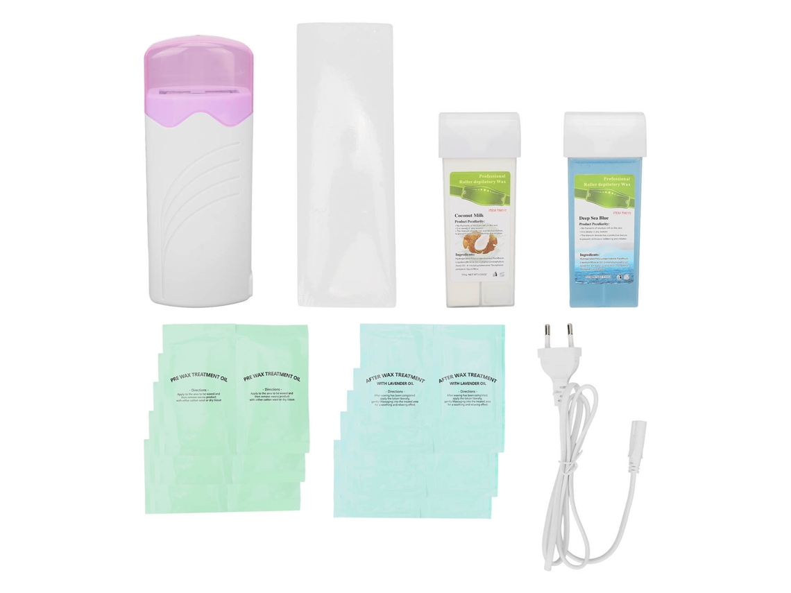 Kit De Cera Elétrica Para Remoção De Cabelo Com 6 Peças 3.5oz Capacidade 100ml 40w
