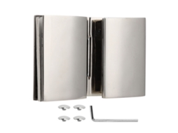 Hinge de Vidro Duplo Aço Inox para Banheiro