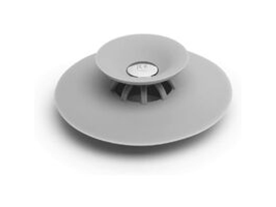 Flex Drain Stop Nova Line, Ralo de Banheira e Chuveiro, Captura Cabelo, Cinza