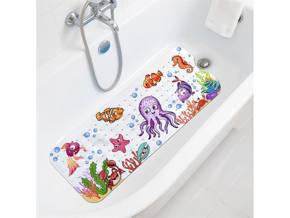 Tapete de Banho Antiderrapante Chuveiro Banheira para Bebês HENTEN HOME 100x40 Cm