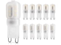 Rebe bombilla Led G9 2w Equivalente a 20w Halógeno 200lm 6000k Luz Blanca Fría no Regulable 220 240v Paquete de 10 Clase Energética e