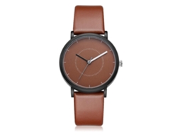 Relógio masculino Gaiety Simple, três cores, analógico de quartzo, pulseira marrom.