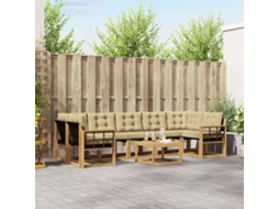 Vidaxl Conjunto De Sofás Para Exterior 8 Pcs Branco E Bege